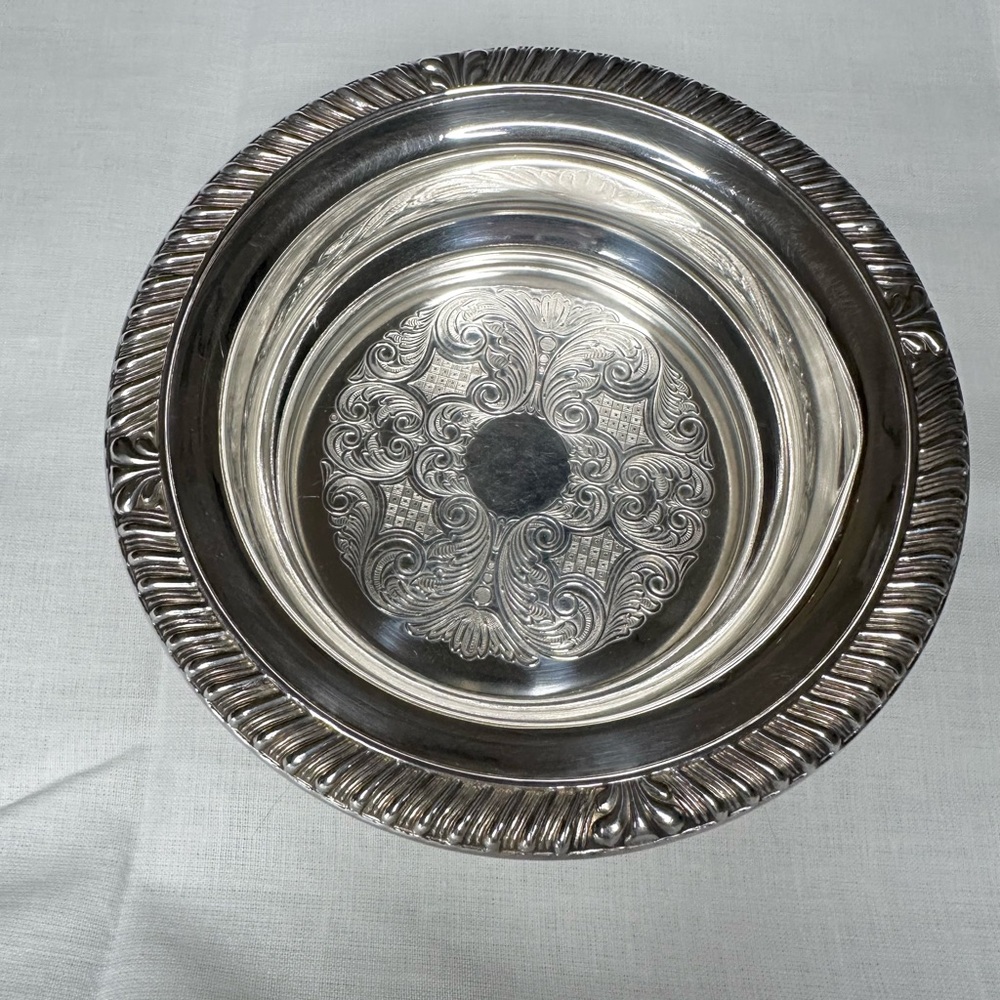 Elegant Silver Decorative Bowl